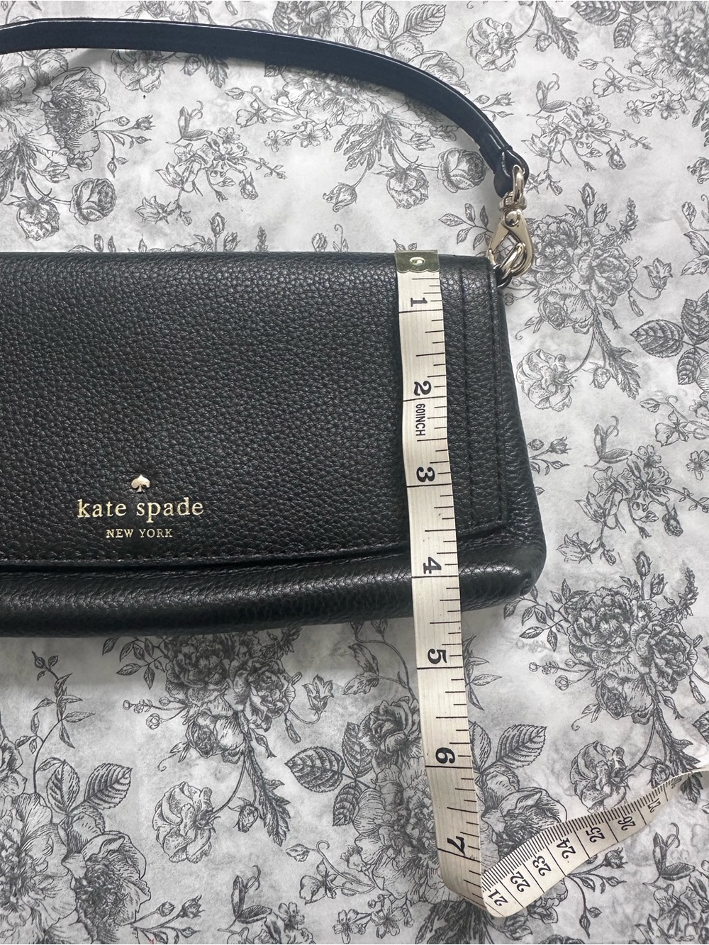 Kate Spade Black Pebbled Leather Clutch Shoulder Bag - Picture 2 of 7